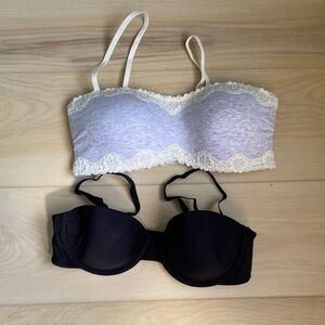 aerie - set of 2 bras with removable straps - strapless bras